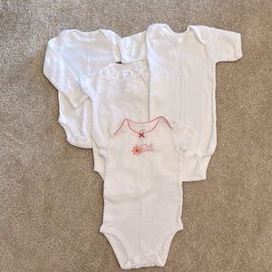 Assorted Onesie Pack - White - Size 0-6 months